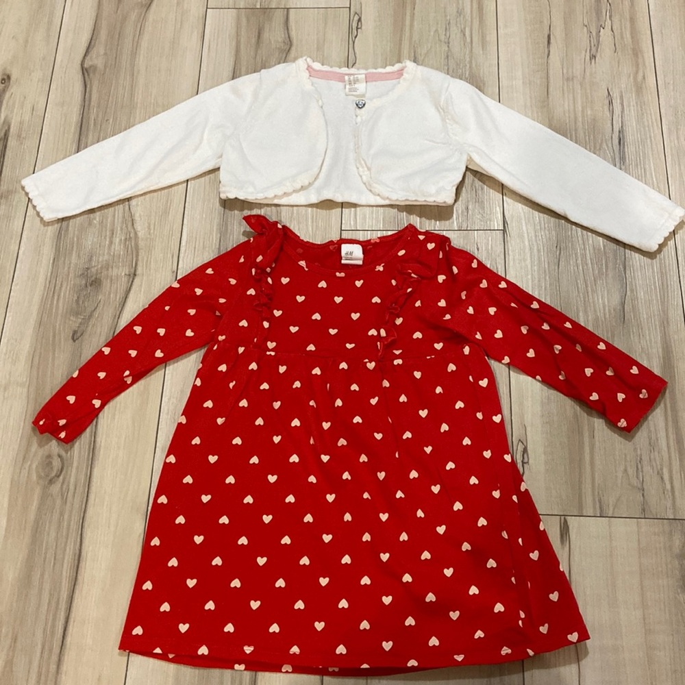 H&M Long Sleeve Dress with Cardigan